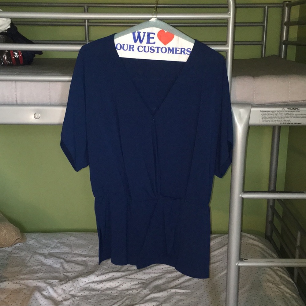 Deep V-neck slouchy top